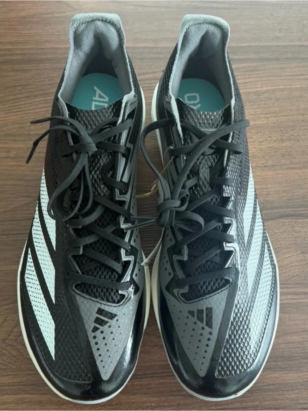 adidas Men’s Black & White Adizero Racing Sneakers